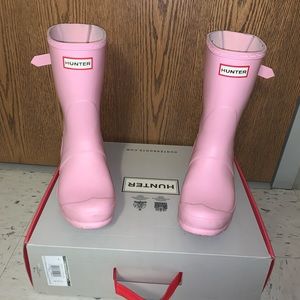 Bubble Gum Pink Adjustable Hunter Boots
